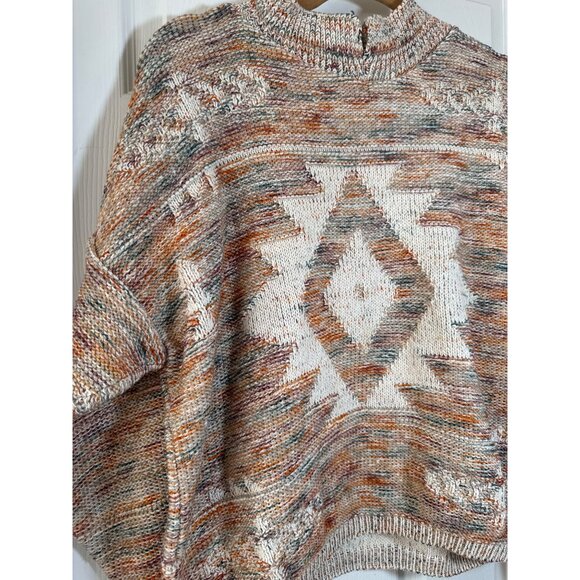 VTG David Brett Sweater Boho Aztec Southwest Knit Crewneck Made In USA Fall - Picture 2 of 6